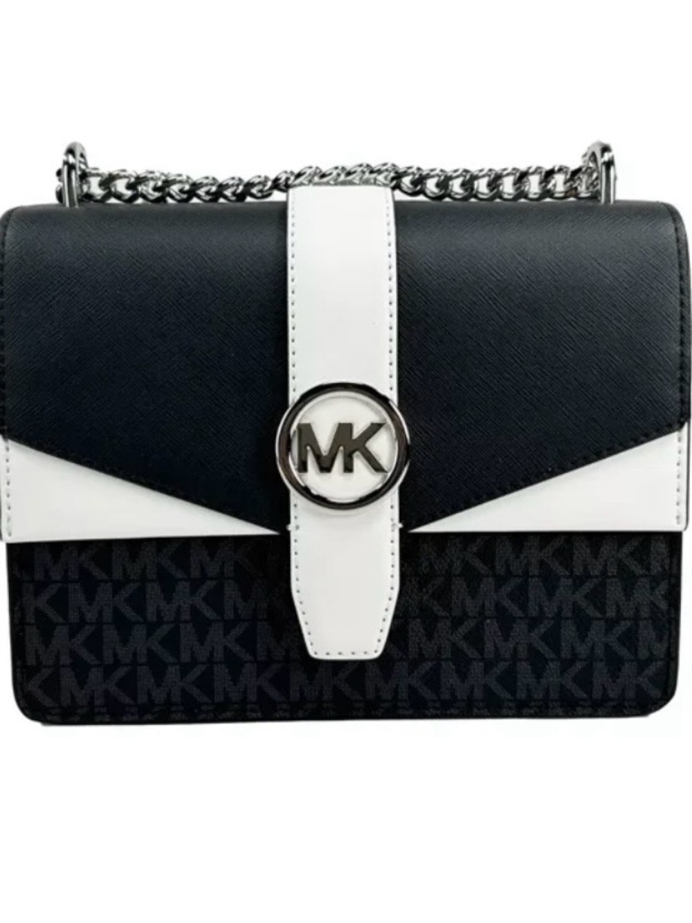 Michael Kors Greenwich Small Color-Block Signature Logo Crossbody Bag